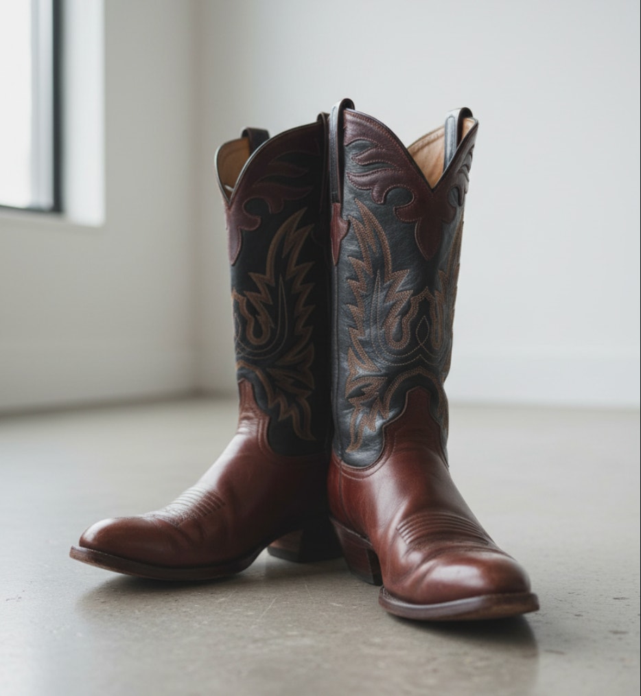 Lucchese Men's Leather Western Boots Size 10.5d